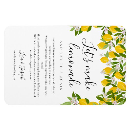 Verander de datum uitgestelde trouwdag groenvoorzi magneet (Horizontaal)