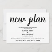 Verander de datum uitgestelde trouwdatumaankondigi kaart (Voorkant)