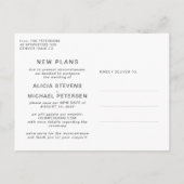 Verander de datum uitgestelde trouwfoto sparen dat aankondigingskaart (Achterkant)