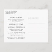 Verander de datum uitgestelde trouwfoto sparen dat aankondigingskaart (Achterkant)