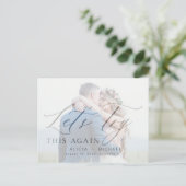 Verander de datum uitgestelde trouwfoto sparen dat aankondigingskaart (Staand voorkant)