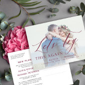 Verander de datum uitgestelde trouwfoto sparen dat aankondigingskaart