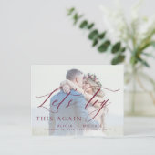 Verander de datum uitgestelde trouwfoto sparen dat aankondigingskaart (Staand voorkant)