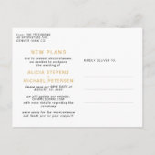 Verander de datum uitgestelde trouwfoto sparen dat aankondigingskaart (Achterkant)