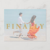 Verander de datum uitgestelde trouwfoto sparen dat aankondigingskaart (Voorkant)