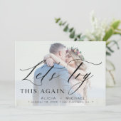 Verander de datum uitgestelde trouwfoto sparen dat save the date (Staand voorkant)