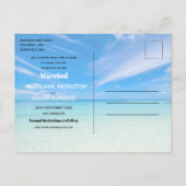 Verander de Datum van de Beach Blue Summer Aankondigingskaart (Achterkant)