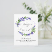 Verander de Datum van de Floral bruiloft van de La Briefkaart (Staand voorkant)