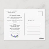 Verander de Datum van de Floral bruiloft van de La Briefkaart (Achterkant)