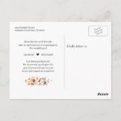 Verander de Datum van de herfst Gold Floral die wo Briefkaart (Achterkant)