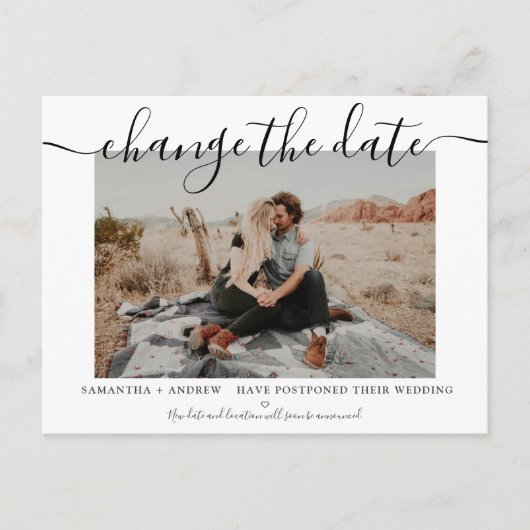 Verander de datum van de moderne foto van de chemi aankondigingskaart (Voorkant)