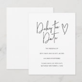 Verander de datum van eenvoudige uitnodiging om pl (Voorkant / Achterkant)