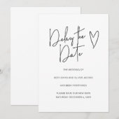 Verander de datum van plannen Eenvoudige uitnodigi Save The Date (Voorkant / Achterkant)