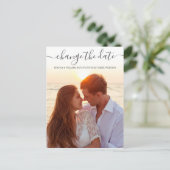 Verander de Datum Verlegant PHOTO Weddenschap uit Briefkaart (Staand voorkant)