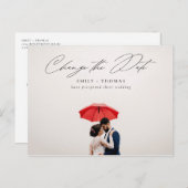 Verander de Datum Volledige Uitstel van de Bouw va Aankondigingskaart (Voorkant / Achterkant)