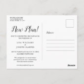 Verander de datum We Do Redo Uitgesteld Rose Goud Briefkaart (Achterkant)