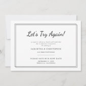 Verander de Datum Wedding Laten de Probeer opnieuw Aankondiging (Voorkant)