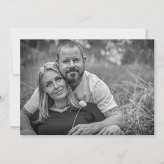 Verander de Datum Wedding Laten de Probeer opnieuw Aankondiging (Achterkant)