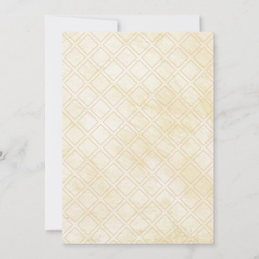 Verander de Datum Wedding Postponed Beige Parchmen Save The Date (Achterkant)