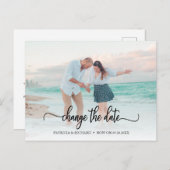 Verander de Datum Weduwen Uitgesteld Chic Manuscri Briefkaart (Voorkant / Achterkant)