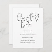 Verander de datum Wijziging van plannen Eenvoudige Aankondigingskaart (Voorkant / Achterkant)