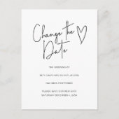 Verander de datum Wijziging van plannen Eenvoudige Aankondigingskaart (Voorkant)