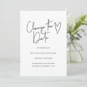 Verander de datum Wijziging van plannen Eenvoudige Save The Date (Staand voorkant)