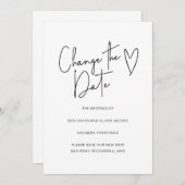 Verander de datum Wijziging van plannen Eenvoudige Save The Date (Voorkant / Achterkant)