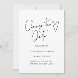 Verander de datum Wijziging van plannen Eenvoudige Save The Date
