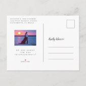 Verander De Datum Z&W Script Uitstel Huwelijk Uitnodiging Briefkaart (Achterkant)