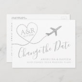 Verander de Datum Zilveren de Bestemmingsweduwen v Aankondigingskaart (Voorkant / Achterkant)