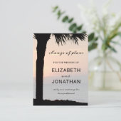 Verander de Datum Zonnepalm Beach Briefkaart van d (Staand voorkant)