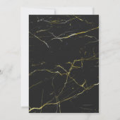Verander de datum zwart en goud marmer save the date (Achterkant)