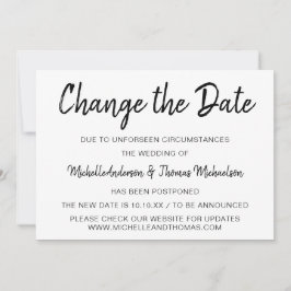 Verander de datum zwart en wit save the date