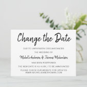 Verander de datum zwart en wit save the date (Staand voorkant)