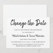 Verander de datum zwart en wit save the date (Voorkant / Achterkant)