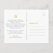 Verander de datum zwart goud afstuderen foto moder uitnodiging briefkaart (Achterkant)