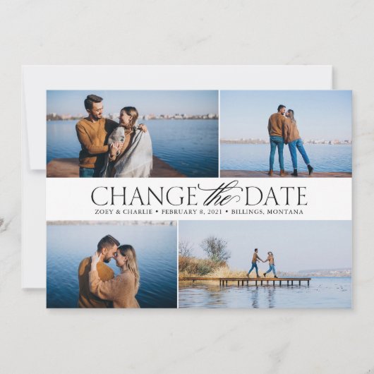 Verander de datumkaart met foto's save the date (Voorkant)
