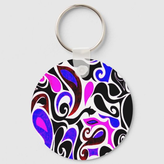 Verander de Draai van de Retro van de Kleur Wacky Sleutelhanger (Voorkant)