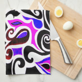 Verander de Draai van de Retro van de Kleur Wacky Theedoek (Quarter Fold)