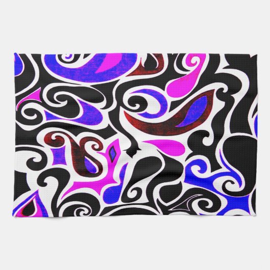 Verander de Draai van de Retro van de Kleur Wacky Theedoek (Horizontaal)