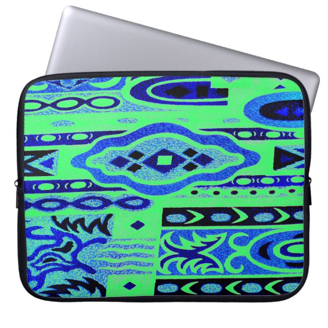 Verander de Druk van de Wacky Retro van de Kleur Laptop Sleeve (Voorkant)