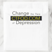 Verander de Face of Depression Banner sticker (Tas)