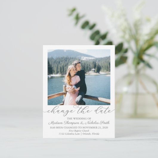 Verander de Foto van Elegant de Kaarten van de Dat (Staand voorkant)