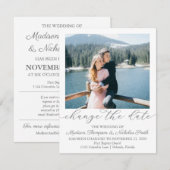 Verander de Foto van Elegant de Kaarten van de Dat (Voorkant / Achterkant)