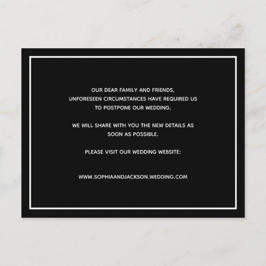 Verander de Foto van het huwelijk van de Datum Aankondigingskaart (Achterkant)