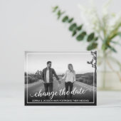 Verander de Foto van het huwelijk van de Datum Aankondigingskaart (Staand voorkant)