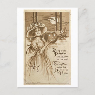 Verander de Halloween Ghosts weg Vintage Briefkaart