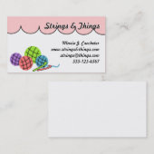 Verander de kleur - de kogels van de haakgaren Bed Visitekaartje (Voorkant / Achterkant)