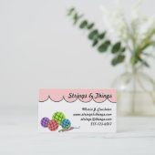 Verander de kleur - de kogels van de haakgaren Bed Visitekaartje (Staand voorkant)